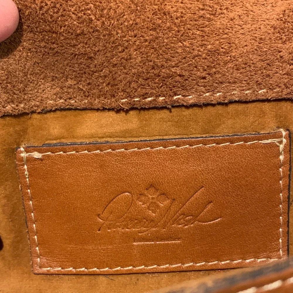 Beautiful Patricia Nash Tooled Brown Leather Crossbody Bag - Picture 7 of 10